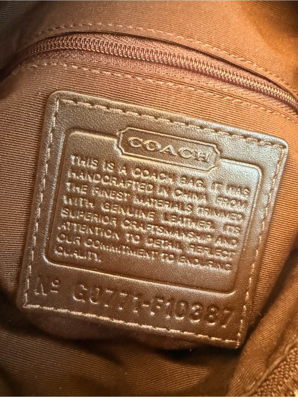 Coach Hobo Patchwork Signature Crossbody in Brown and Gold Tones - Picture 11 of 11